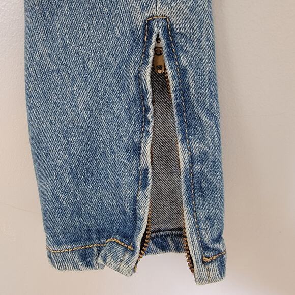 Guess VTG Zip Ankle High Rise Jeans Sz 29 (26W x 25L) 80s Prep George Marciano - Picture 5 of 13